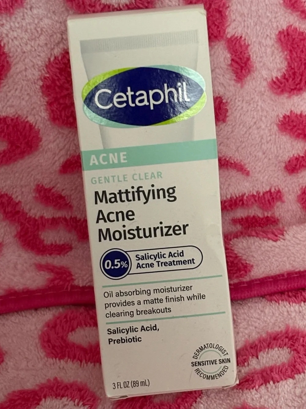 Cetaphil Gentle Clear Mattifying Acne Face Moisturizer, Salicylic Acid, 3oz